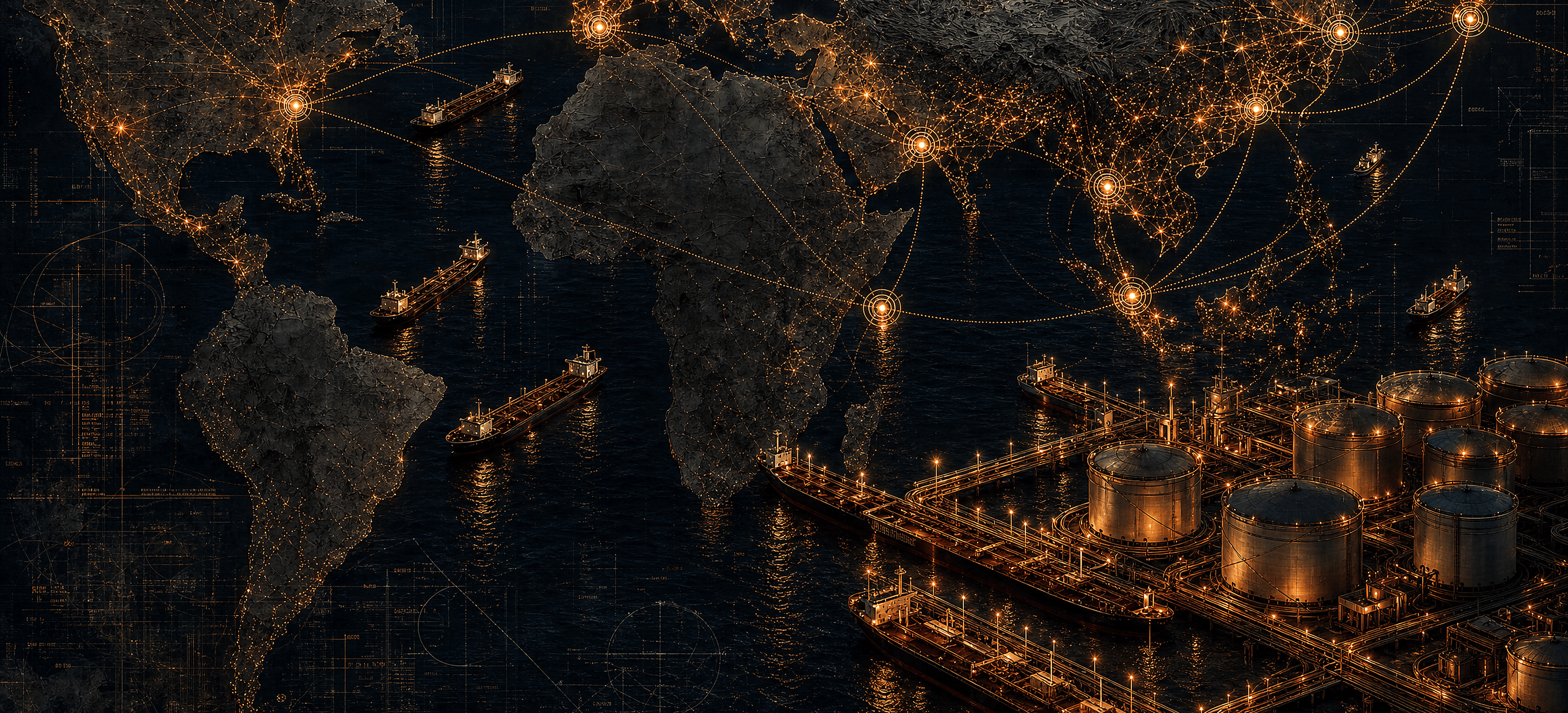 Global petroleum logistics and international trade flows